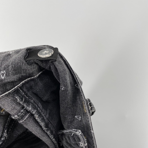 Disney Hannah Montana Jeans Girl's 12 Mid Rise Black Love Heart Denim Stretchy - Picture 16 of 16